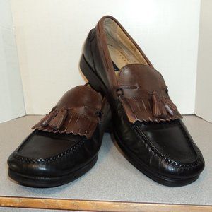 Dockers Men's 11 M Leather Loafers Shoes Black Brown Slip On Tassels Heels